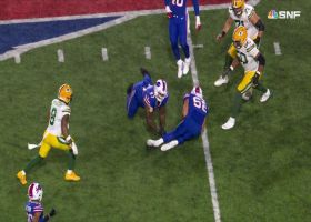 Matt Milano dives to secure deflected INT from Rodgers