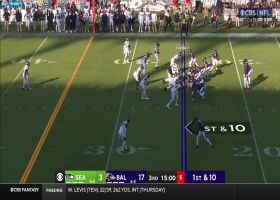 Gus Edwards breaks several tackles on 42-yard rush to open second half