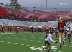 Frank Darby adjusts for great grab at Senior Bowl practice