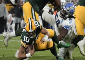 Alim McNeil corrals Love for Lions' third sack of first half
