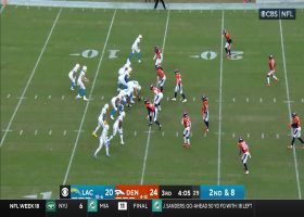 Herbert threads needle to Allen for speedy 14-yard pickup