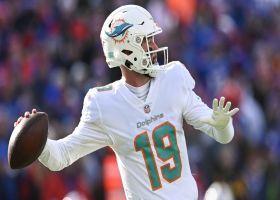 Jaylen Waddle drops Thompson's perfect launch-codes pass on Fins' first drive