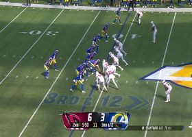 Victor Dimukeje brings down Stafford for Cards' second sack of game