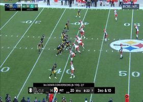 George Pickens makes 17-yard catch with Emerson blanketing him