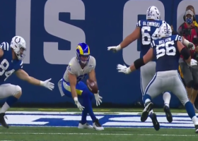 Troy Reeder reads Carson Wentz's shovel pass for red-zone INT