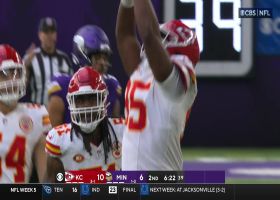 Chris Jones sacks Cousins in blink of an eye after swiping past Cleveland at LOS