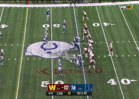Heinicke lasers 20-yard completion to Cam Sims on final drive