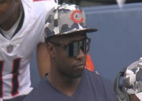 Roquan Smith watches preseason game against Seattle from sideline