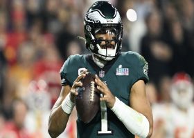 Palmer: Jalen Hurts has been 'working tirelessly' in Eagles' facility this offseason