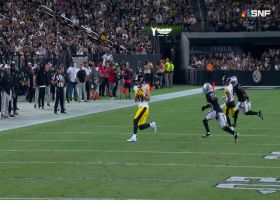 Freiermuth picks up 14 yards on sideline catch and run