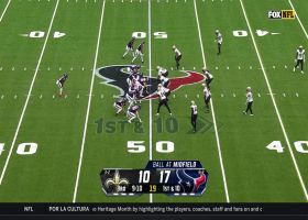 Stroud lasers 31-yard completion to Schultz in Saints territory