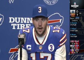 Josh Allen shares how special Hines' first-play kickoff-return TD was to the Bills