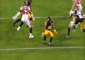 Kaylon Geiger coughs up the football during punt return late in fourth quarter