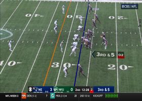 Mac Jones places pass into Demario Douglas' bucket for 15 yards