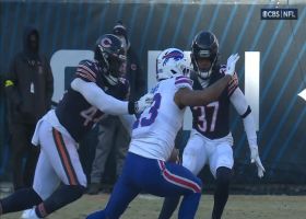 Matthew Adams' textbook tackle jars bar loose from Gabe Davis for turnover