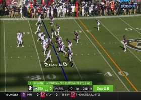 Tyler Lockett's first catch of game is a sideline grab for 18 yards
