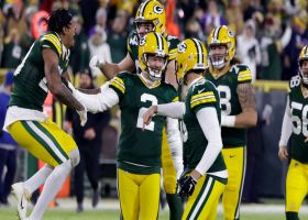 Mason Crosby does his best Justin Tucker impersonation on crossbar-bouncing 56-yard FG