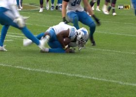 Tip-drill INT! Oruwariye lays out to pick off Fields' deflected pass