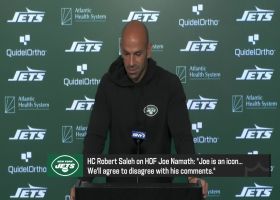 Robert Saleh reacts to Joe Namath's criticism of Zach Wilson