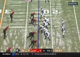 Dalton's check-down connection to David Johnson nets first-down pickup