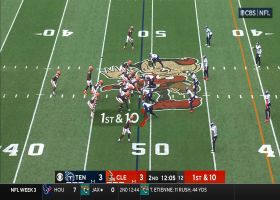 Elijah Moore covers up Watson's ill-advised lateral