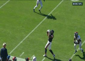 DJ Moore absorbs hit for tough sideline grab