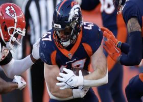 Josey Jewell's lunging fingertip catch nets first INT of day for Broncos vs. Mahomes
