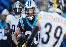 Chuba Hubbard shows off his wheels on 45-yard catch and run