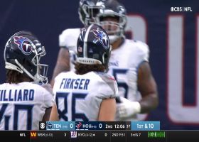 Firkser absorbs considerable contact on 17-yard tight-window grab