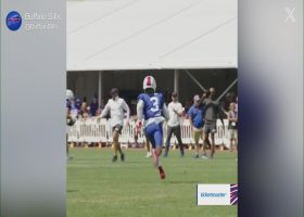 Training camp highlight: Damar Hamlin snags pick-six vs. Barkley