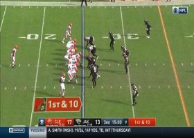 Joe Schobert punches ball loose, Andrew Wingard recovers for turnover