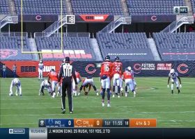 Jordan Glasgow breaks through Bears' front line for punt block