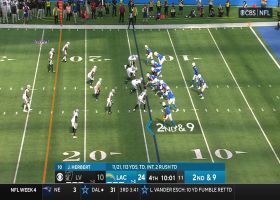 Maxx Crosby's second sack of Herbert goes for 10-yard loss in fourth quarter