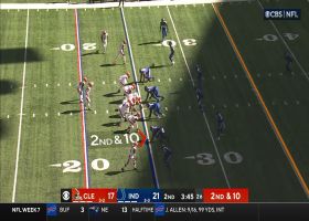 David Njoku takes two Colts for a ride on powerful 26-yard catch