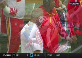 Kylen Granson recovers Skyy Moore's muffed punt inside Chiefs' 10-yard line