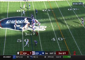 Sam Howell lofts 31-yard sideline dime to McLaurin amid two DBs