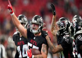 Troy Andersen's blitzing QB hurry creates INT for Falcons defense