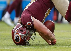 Trey Quinn lays out for his first catch of his career