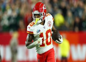 Isiah Pacheco dashes to open grass for 10-yard scamper