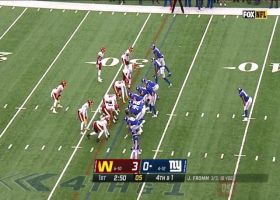 Jamin Davis obliterates Giants' fourth-down end around in its tracks
