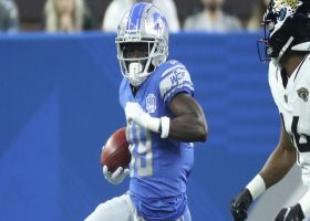 Starling Thomas V has plenty of open grass ahead of him on 37-yard kickoff return