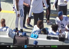 Lawrence has close encounter with Jack Doyle on Colts' bench after rush attempt