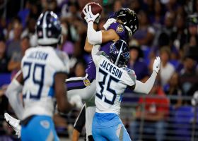 Tyler Huntley's back-shoulder dime finds Shemar Bridges for go-ahead TD