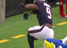 Davis Mills floats it up to Brevin Jordan for impressive TD pass