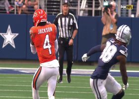Eddie Jackson shoots out of a cannon to grab INT on Prescott's zip pass over middle