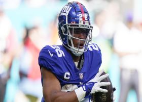Saquon Barkley unable to advance after eye-catching one-handed grab
