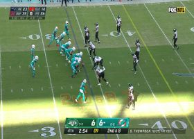 Waddle locates Skylar Thompson's pass for 9-yard gain