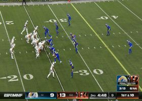 Burrow’s 43-yard loft to Chase comes via exaggerated play-action fake