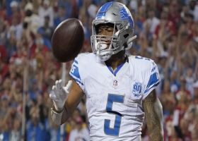 David Montgomery reacts to Lions Week 1 win vs. Chiefs
