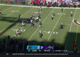 Lamar Jackson locates Demarcus Robinson up the seam for 23-yard connection